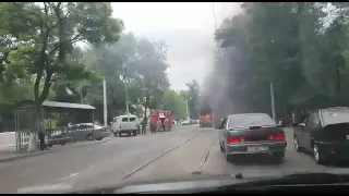 В Новочеркасске загорелся трамвай с пассажирами 18.08.2016