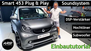 Smart 453 ohne JBL| Soundsystem-Nachrüstung | plug & play DSP-Verstärker, Hochtöner und Subwoofer