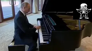 Путин играет на пианино megalovania