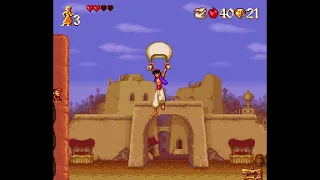 Disney's Aladdin (SNES) - Full Playthrough, All Gems & Endings