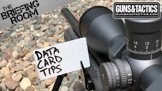 Rifle Data Card Tips