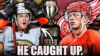 CALDER UPDATE: TREVOR ZEGRAS CATCHES UP TO LUCAS RAYMOND (Sonny Milano Goal) Ducks & Red Wings News