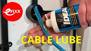 Does lube make a difference? Pulling wire through conduit with Yellow 77 from Ideal Industries.