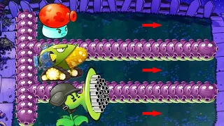 Plants vs Zombies Gatling Pea Vs Fume Shoom Vs 999 Zombies Attack Dr.Zomboss