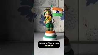 Cute little Bharat maa making using clay #art  #shortsfeed #shorts #indian