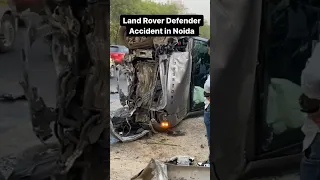 Land Rover 🚗 Defender Build quality 👌🥇 (160 speed 😳)   #shorts #defender #accidentnews