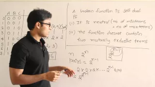 DLD | Logic Functions | Number of self dual functions | Ravindrababu Ravula | Free GATE CS Classes