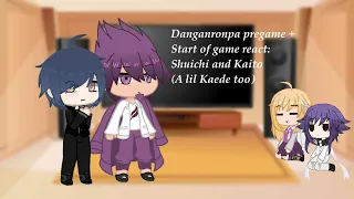 Danganronpa pregame + start of game react: Ingame Shuichi and Kaito