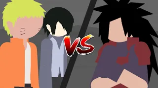 Naruto and Sasuke vs Madara (Stick Nodes)