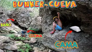 CONSTRUYO mi BUNKER en una CUEVA | EXPLORO el RIO de los Renacuajos