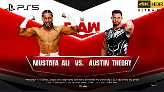 WWE 2K22 (PS5) - MUSTAFA ALI vs AUSTIN THEORY | RAW, NOV. 21, 2022 [4K 60FPS HDR]