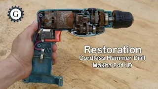 Old Model Cordless Hammer Drill Restoration | Makita 8411D