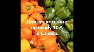 Shoppers at the grocery store react to prices going up 9.7% in Canada