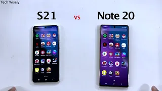 SAMSUNG S21 vs Note 20 - Speed Performance Test