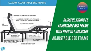 Best adjustable beds | Blissful Nights e5 Adjustable Bed Frame with Head Tilt | Massage