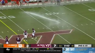 Sprinklers Turn on in the Middle of Football Game || VA Tech vs Clemson 2020