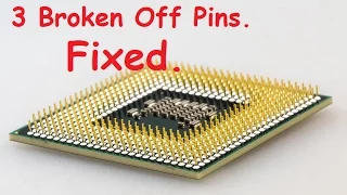 How to Fix 3 BROKEN OFF CPU Pins in 5 Minutes. Computer Works!