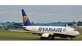 Ryanair Boeing 737-700 Circuit Training at Prestwick Airport