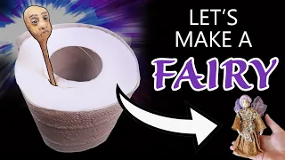 DIY Miniature Fairy made from Toilet Paper (and other stuff)