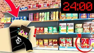 24 ÓRÁIG BEZÁRVA A BOLTBA A MINECRAFTBAN!