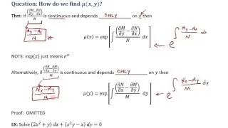 Solving non-Exact Differential Equations using Integrating Factors