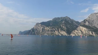 Windsurfing with no wind - Torbole, Lake Garda, Italy