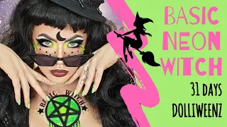 💚 BASIC NEON WITCH 💚 - 5th DOLLIWEENZ (31 days of HALLOWEEN)