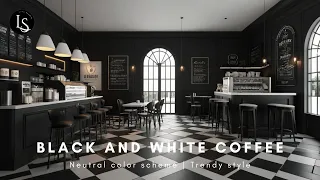 Personality white and black coffee shop design