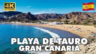 PLAYA DE TAURO Gran Canaria Spain 🇪🇸 | Beach Walking Tour 🏖️🚶 | [4K UHD]