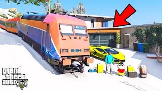 Franklin and Shinchan Start Train Journey To North Yankton From Los Santos IN GTA V