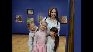 Подгорная Тася ,Перминова Лиза, Николь Плиева в Третьяковской галерее