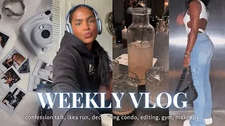 WEEKLY VLOG ♡ (READING YOUR DIRTY CONFESSIONS, NEW FURNITURE, FRUIT SHOPPING, HONEST MAKEUP REVIEW+)
