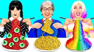 Кулинарный Челлендж: Уэнсдей Против Бабушки | Потрясающие Кухонные Лайфхаки от TeenChallenge