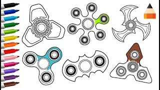 How To Draw Spinner | Set Fidget Spinners | Animation