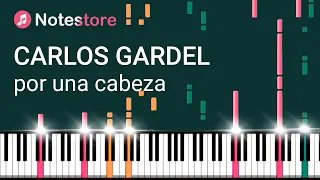 🎼 Ноты Carlos Gardel - Por una cabeza. Урок на пианино