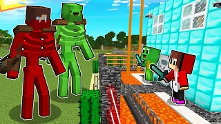 Mutant Skeleton vs The Most Secure House - Minecraft gameplay by Mikey and JJ (Maizen Parody)