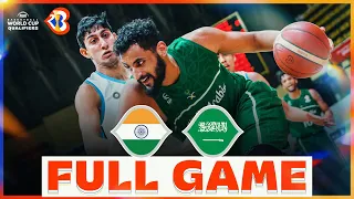 India v Saudi Arabia | Basketball Full Game - #FIBAWC 2023