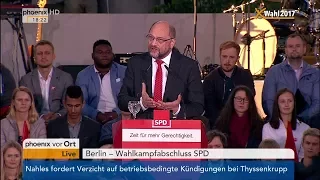 Wahlkampfabschluss SPD: Rede von Martin Schulz am 22.09.2017