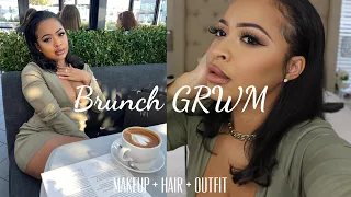 FULL GRWM BRUNCH EDITION | MAKEUP + HAIR + OUTFIT | OFLEEK THE MUA