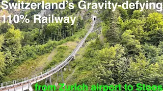 Stoos - 110% Railway in Switzerland 🇨🇭 . 4K video
