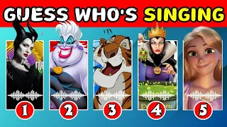 Guess The Disney by Their Song & Voice 🎤🎙️🎶 | Ursula, Maleficent, Scar, Jafar ,Shere khan