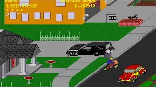 Paperboy Arcade Video Game Hard Way Completed (MAME) 275,849