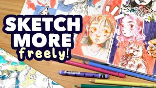 Don't be Afraid to Sketch! // How to Sketch More Freely [sketchbooking tips!]