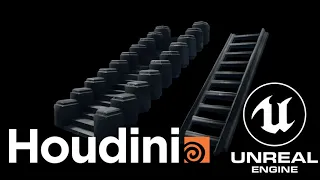 Houdini FX | Procedural Ladder & Stairs | Unreal Engine HDA |