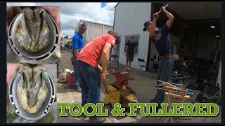 The Most INTRICATE & HARDEST Horseshoe to Build!??Tool & Fullered   #horseshoeing #farrier #forging