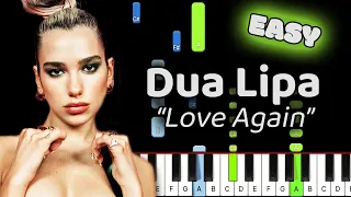 Love Again Piano - How to Play Dua Lipa Love Again Piano Tutorial! (easy)