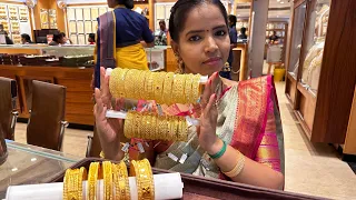 10 Grams Gold Broad Bangkes | Kerala kolkata wedding Bangles | Screw & Plain Type Low wastage 8-10%