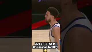 Klay Thompson joins Curry & Harden as the only players to make 300 3PT FGs in a season!😳🔥| #Shorts