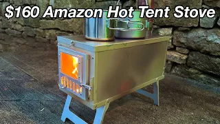 Cheap Amazon Hot Tent Stove! Unbox, Assemble, & First Fire.