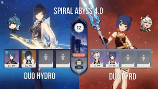 Duo Hydro Xingqiu Yelan + Duo Pyro Xiangling Bennett | Spiral Abyss 4.0